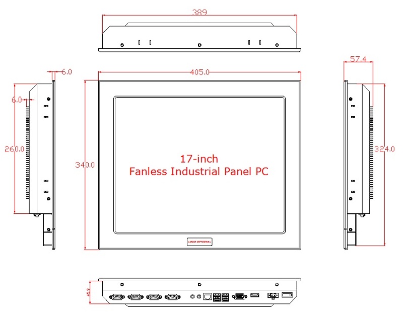 Panel ແລະ VESA Mounting Fanless Industrial Panel PC (4)